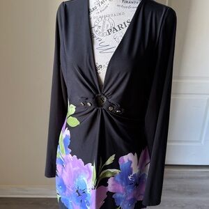 JLUXLABEL Black Satin Dress